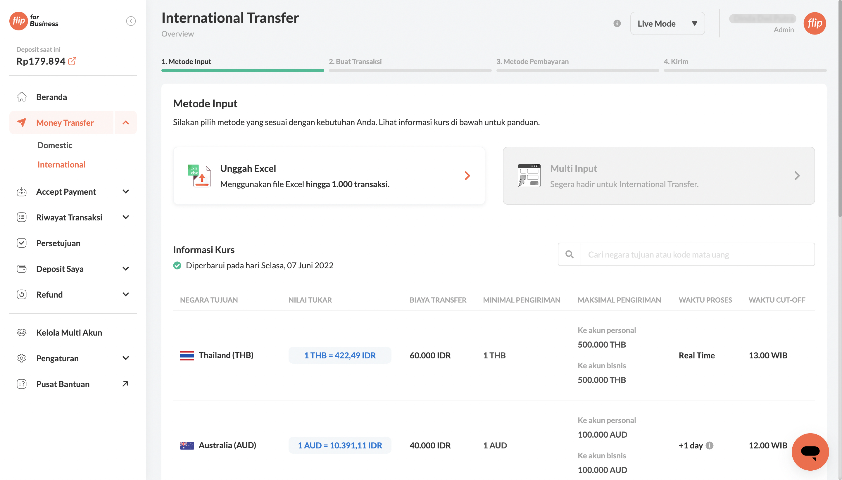 Flip For Business International Transfer Flip For Business International Transfer